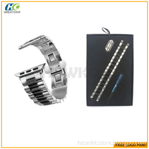 For apple watch stainless steel watch band Factory direct sale with connectors